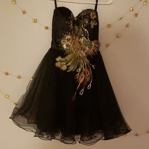 Modcloth formal peacock dress